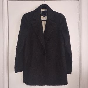Brushweave cocoon coat